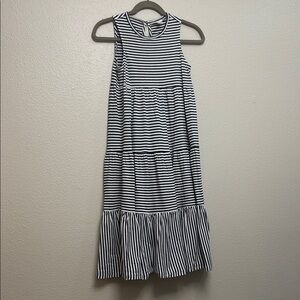 Crewcuts navy blue / White Tiered Ruffled Sundress